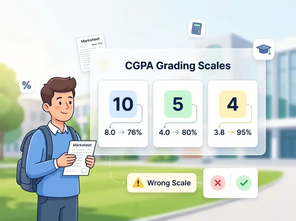 GPA to percentage scales